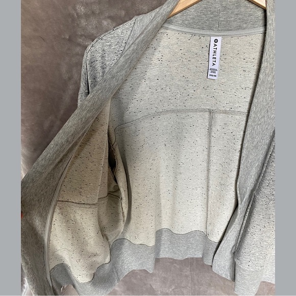 🎉NWOT Athleta Lotus Wrap Textured Cardigan, Women’s Size XXS/XS, Heather … - Picture 4 of 6